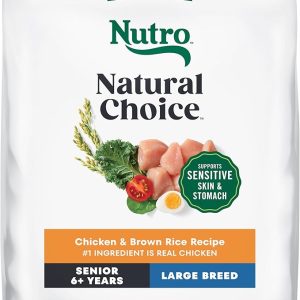 Nutro Natural Choice Chicken & Brown Rice Large Breed Senior Dog Food Dry Recipe, 30 lb. Bag