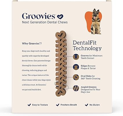 Groovies Original Dog Dental Chew Individually Wrapped XLarge (12 ea) - Image 5