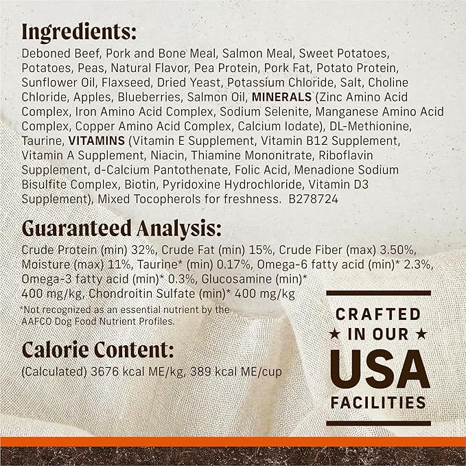 Merrick Premium Grain Free Dry Adult Dog Food, Wholesome And Natural Kibble, Real Texas Beef And Sweet Potato - 22.0 lb. Bag - Image 4
